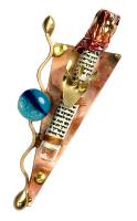 Gary  Rosenthal Mezuzah Cover with Glass Beads