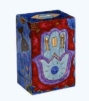 Wooden Charity Box - Hamsa