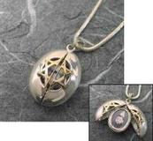 star of David butterfly locket pendant 