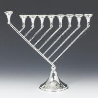 Abstract Sterling Silver Menorah