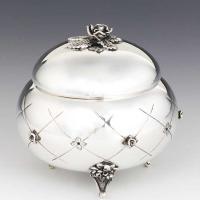 Bowl Shape Sterling Silver Honey Dish