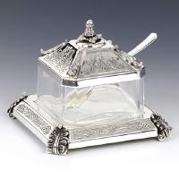 Sterling Silver Honey Dish with tray