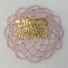 PINK BEADED WOMANS KNIT KIPPAH