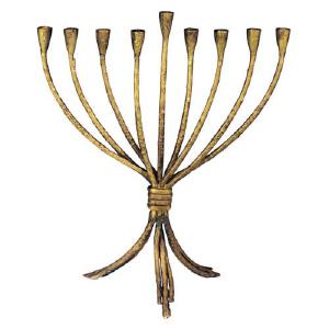 golden deco Menorah 