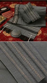 Men's Tallit Sets by Argamon in Gray and Black Stripe