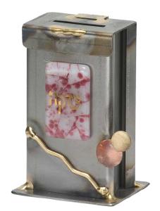  Pink Mosaic Tzedakah Box