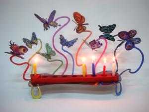 Butterfly  menorah