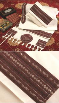 Men's Tallit Sets by Argamon in burgundy