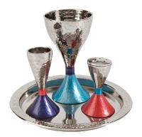 Hammered alluminum Havdallah Set