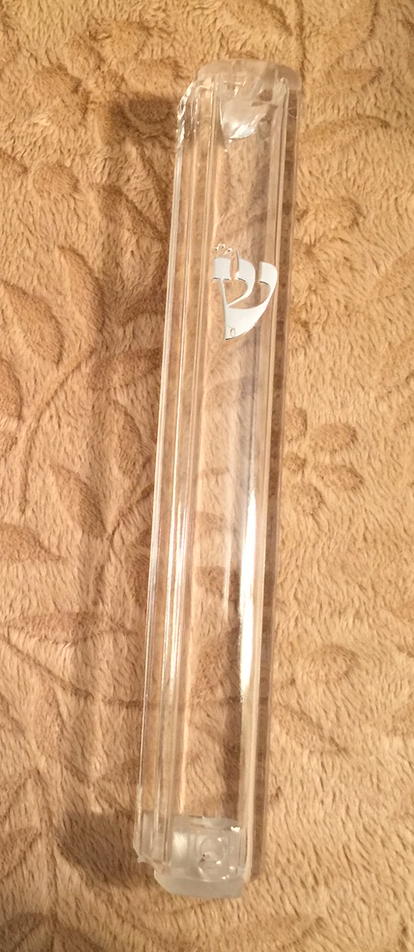 large clear plastic mezuzah