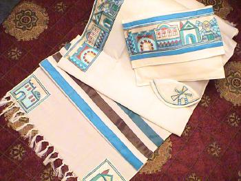 Turquoise Men's Tallit Sets by Argamon