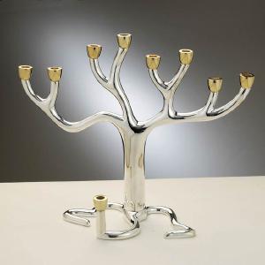 Silver Tree of Life Menorah