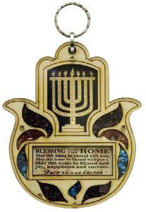 Menorah on Hamsa