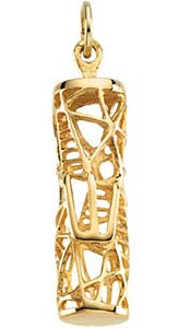 artistic gold Mezuzah Necklace