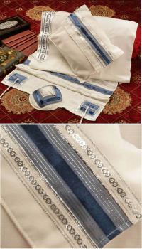 Men's Tallit Sets by Argamon in blueand white