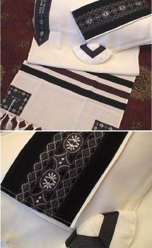 Men's Tallit Sets by Argamon in black and white