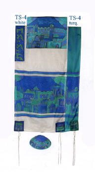 Silk Tallit Set - Jerusalem