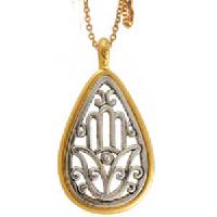 teardrop hamsa pendant