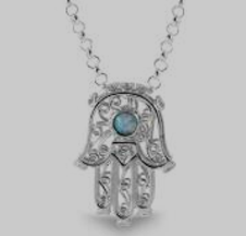 3D Sterling Silver Hamsa Pendant