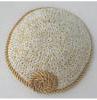 SATIN AND KNIT WOMANS KNIT KIPPAH