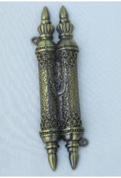 Antique gold torah mezuzah case Mezuzah case