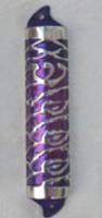 purple and blue aluminum Mezuzah