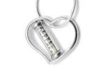 Silver Heart Mezuzah Necklace