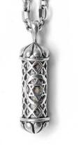 Silver Filigree Mezuzah Necklace