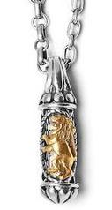 Lion of Judah Mezuzah Necklace