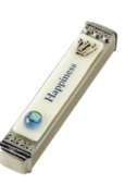 White Glass Mezuzah