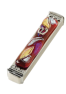 Red Glass Mezuzah