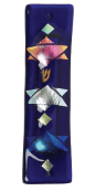 Blue Star Glass Mezuzah