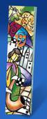  Blue Home Blessing Glass Mezuzah 