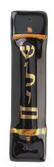 Black Shalom Glass Mezuzah 