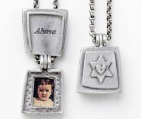 silver jewish star locket