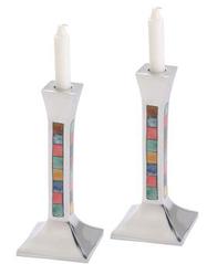 Aluminum shabbat Candlestick Set