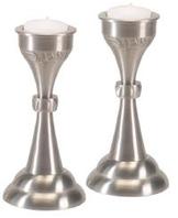  Pewter Shabbat Candlesticks