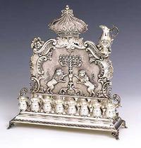 Lions sterling silver Menorah