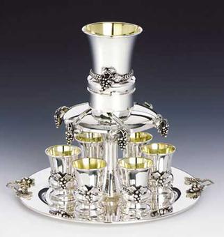 Sterling silver Kiddush Fountain