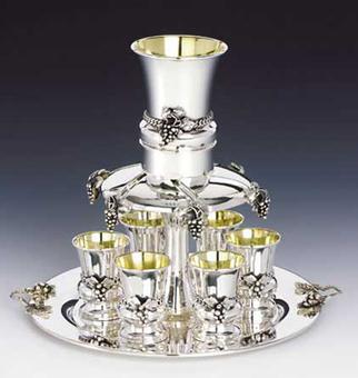 Sterling silver Kiddush Fountain