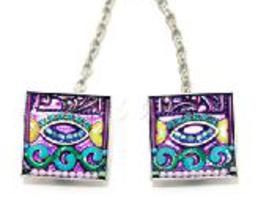 mosaic purple Tallit Clip