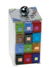  Glass on Metal Tzedakah Box