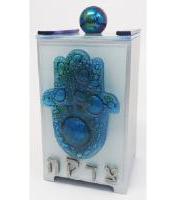 Mediterranean Sea Hamsa Tzedakah Box ​