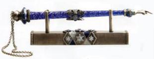 Glass & Gemstone Yad with Matching Stand