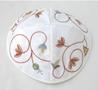 White embroidered Kippah