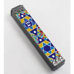 Mosaic star mezuzah by Tamara Baskin